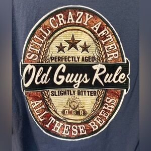 Men's Old Guys Rule blue Tee Shirt
